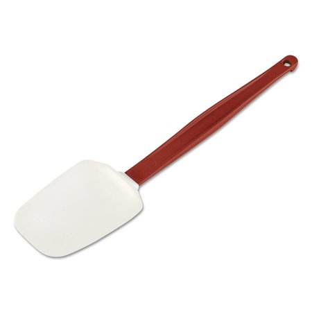 RUBBERMAID COMMERCIAL High Heat Scraper Spoon, White w/Red Blade, 13 1/2" FG196700RED